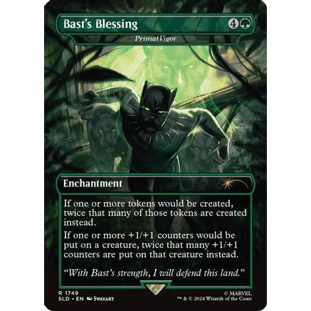 Bast's Blessing - Primal Vigor (Rainbow Foil) (SLD-1749) - Secret Lair Drop Foil