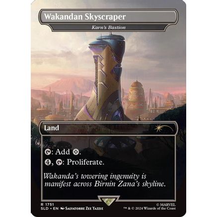 Wakandan Skyscraper - Karn's Bastion (Rainbow Foil) (SLD-1751) - Secret Lair Drop Foil
