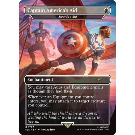 Captain America's Aid - Sigarda's Aid (Rainbow Foil) (SLD-1727) - Secret Lair Drop Series Foil