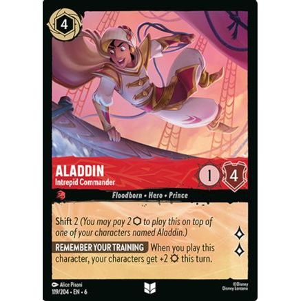 Aladdin - Intrepid Commander (119/204) - Azurite Sea Cold Foil