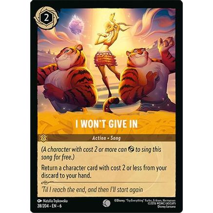I Won't Give In (28/204) - Azurite Sea Cold Foil