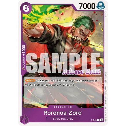 Roronoa Zoro (ST15 - ST20 Release Event Winner Pack) (P-045) - One Piece Promotion Cards Foil