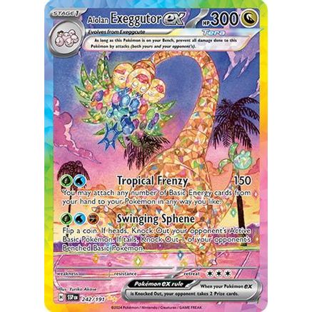 Alolan Exeggutor ex - 242/191 242 - SV08 Surging Sparks Holofoil