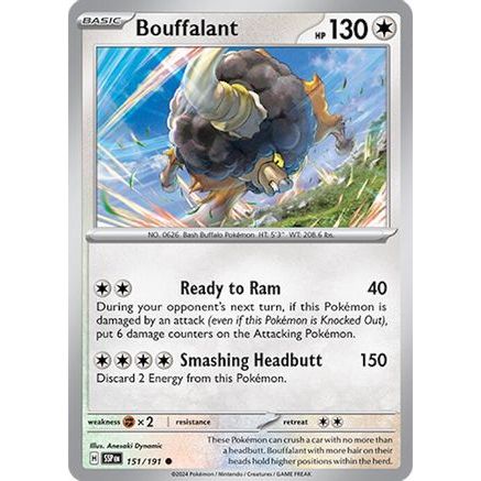 Bouffalant 151 - SV08 Surging Sparks Reverse Holofoil