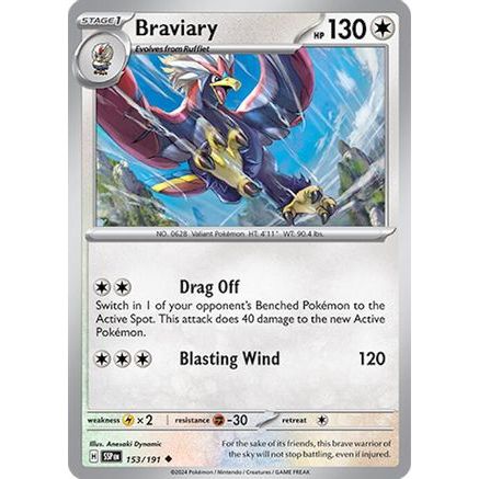 Braviary - 153/191 153 - SV08 Surging Sparks Reverse Holofoil
