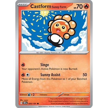 Castform Sunny Form - 020/191 20 - SV08 Surging Sparks