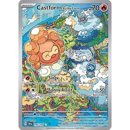 Castform Sunny Form - 195/191 195 - SV08 Surging Sparks Holofoil
