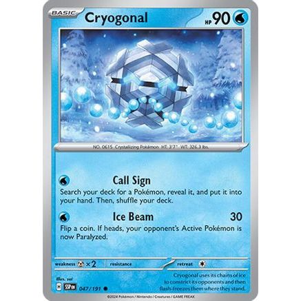 Cryogonal 47 - SV08 Surging Sparks Reverse Holofoil