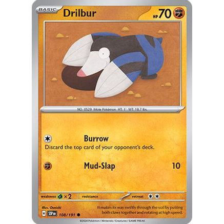 Drilbur 108 - SV08 Surging Sparks Reverse Holofoil