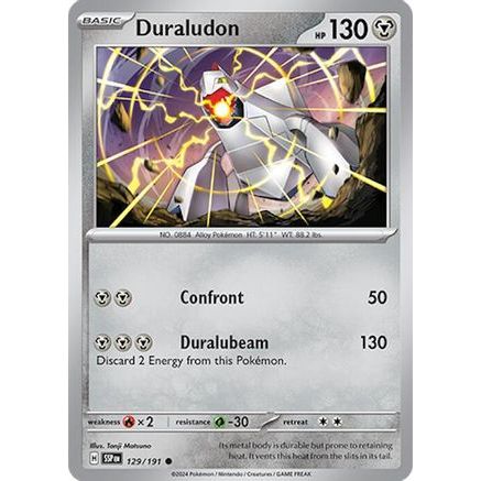 Duraludon 129 - SV08 Surging Sparks Reverse Holofoil