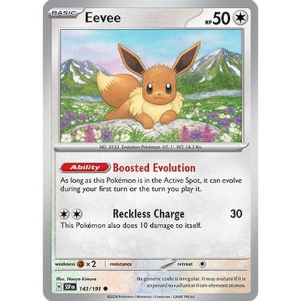 Eevee 143 - SV08 Surging Sparks Reverse Holofoil