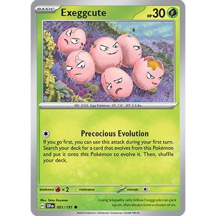 Exeggcute - 001/191 1 - SV08 Surging Sparks Reverse Holofoil