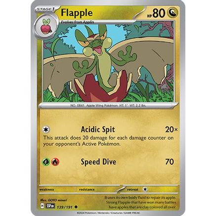Flapple - 139/191 139 - SV08 Surging Sparks Reverse Holofoil