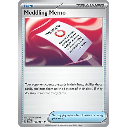 Meddling Memo 181 - SV08 Surging Sparks Reverse Holofoil