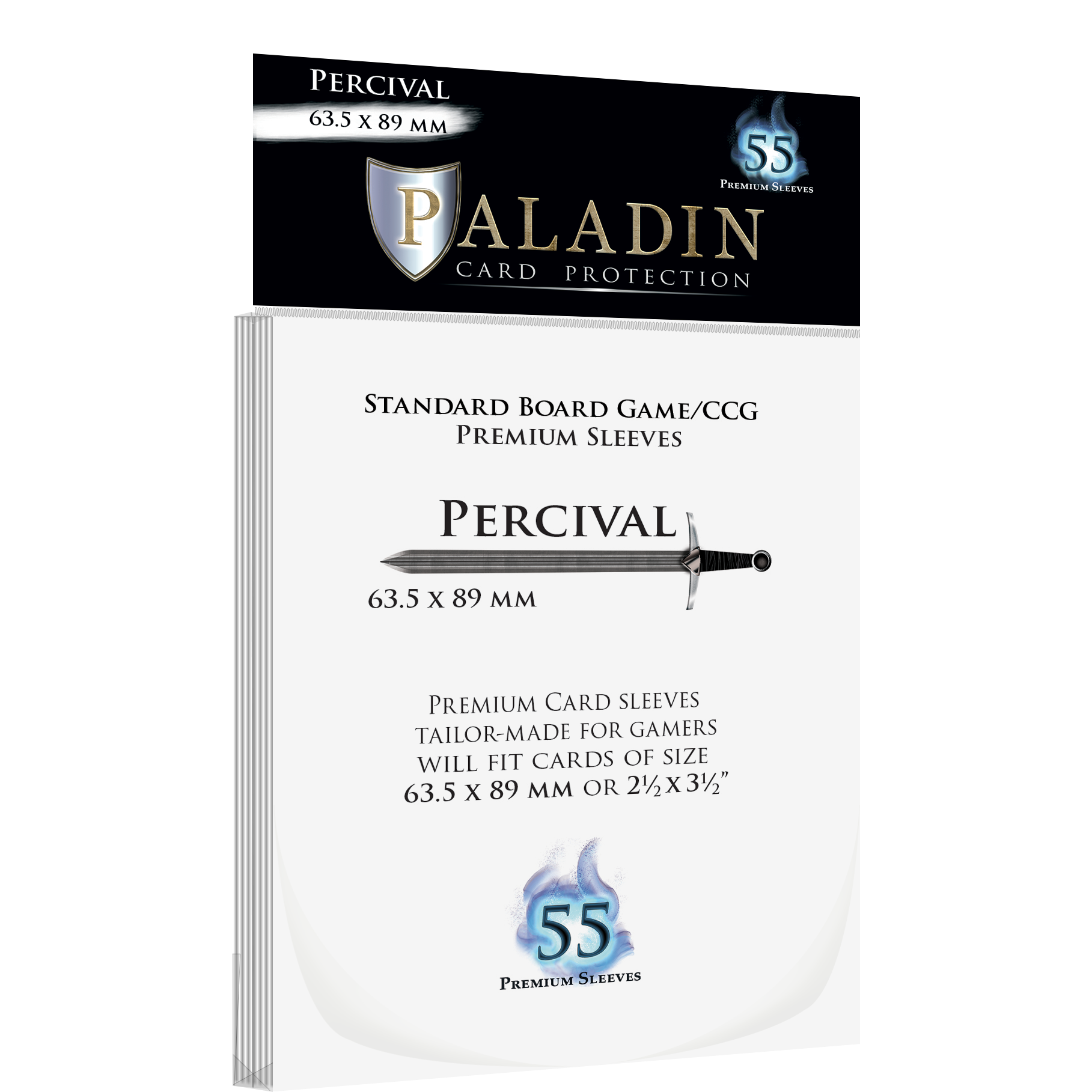 Paladin Card Protectors - Clear Gloss Regular Size: Baldur – 58x108mm
