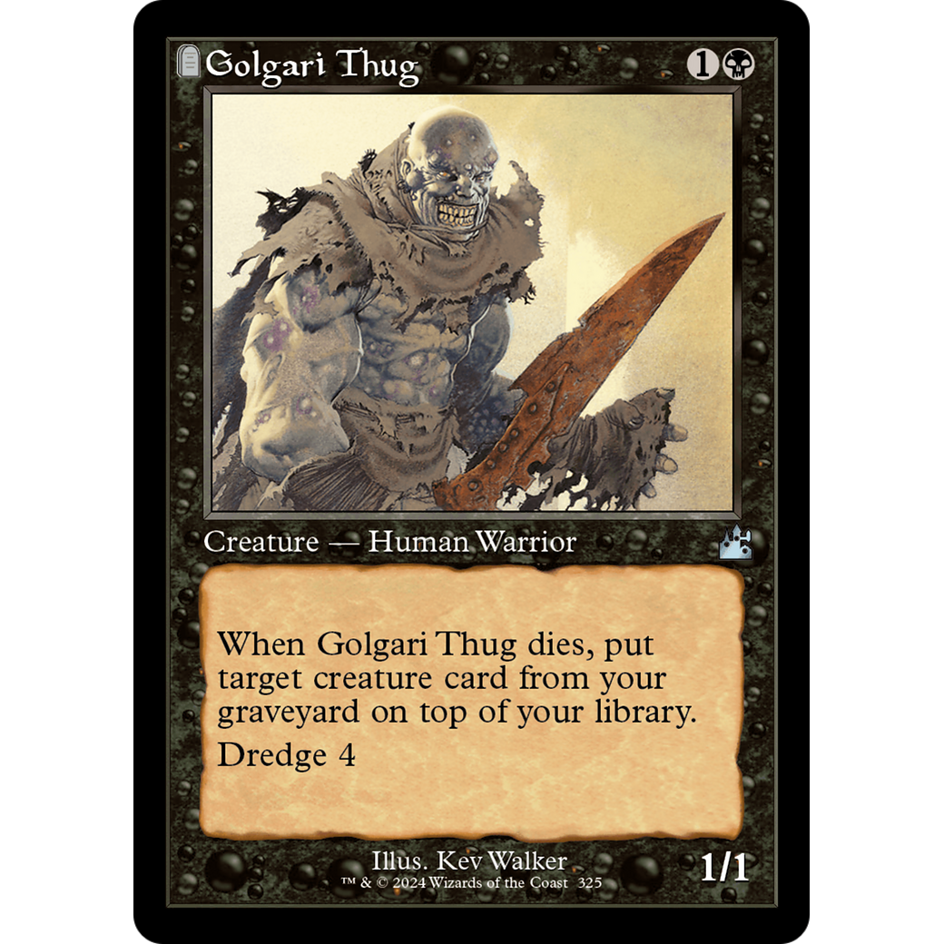 Golgari Thug (RVR-325) - Ravnica Remastered: (tombstone) Foil