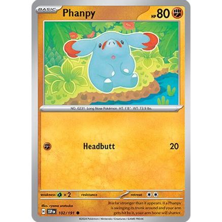 Phanpy - 102/191 102 - SV08 Surging Sparks Reverse Holofoil
