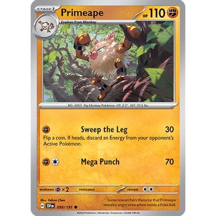 Primeape 99 - SV08 Surging Sparks Reverse Holofoil