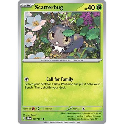 Scatterbug 5 - SV08 Surging Sparks Reverse Holofoil