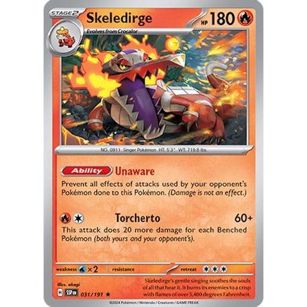 Skeledirge 31 - SV08 Surging Sparks Reverse Holofoil