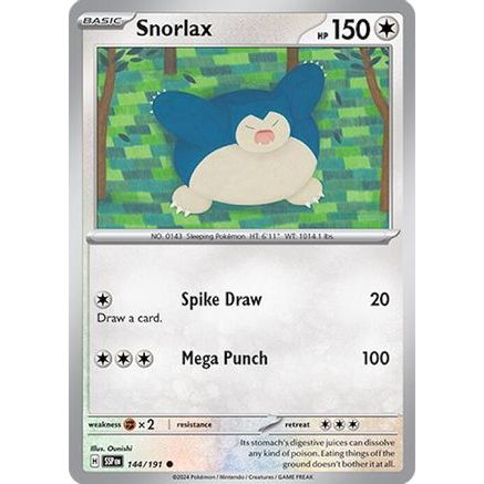 Snorlax 144 - SV08 Surging Sparks Reverse Holofoil