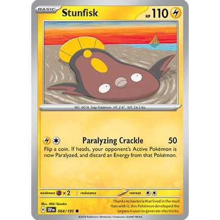 Stunfisk - 064/191 64 - SV08 Surging Sparks Reverse Holofoil