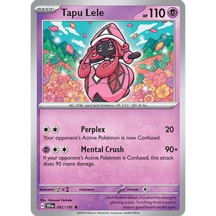 Tapu Lele 92 - SV08 Surging Sparks Holofoil