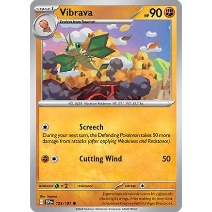 Vibrava - 105/191 105 - SV08 Surging Sparks Reverse Holofoil