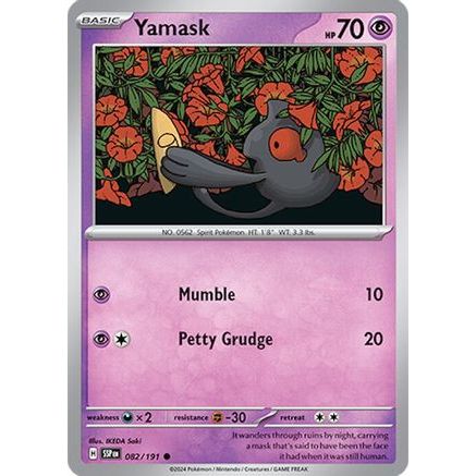 Yamask 82 - SV08 Surging Sparks Reverse Holofoil