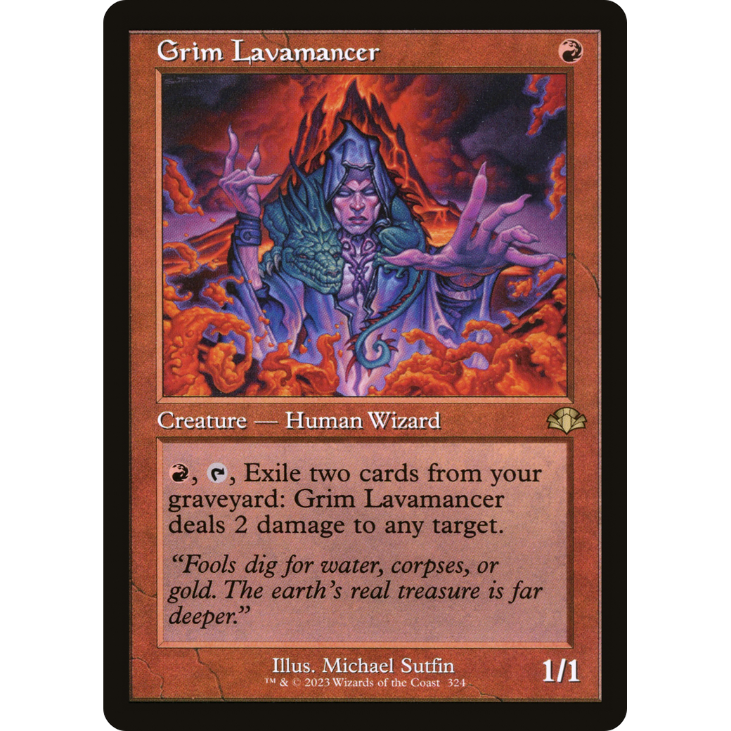 Grim Lavamancer (Retro Frame) (DMR-324) - Dominaria Remastered