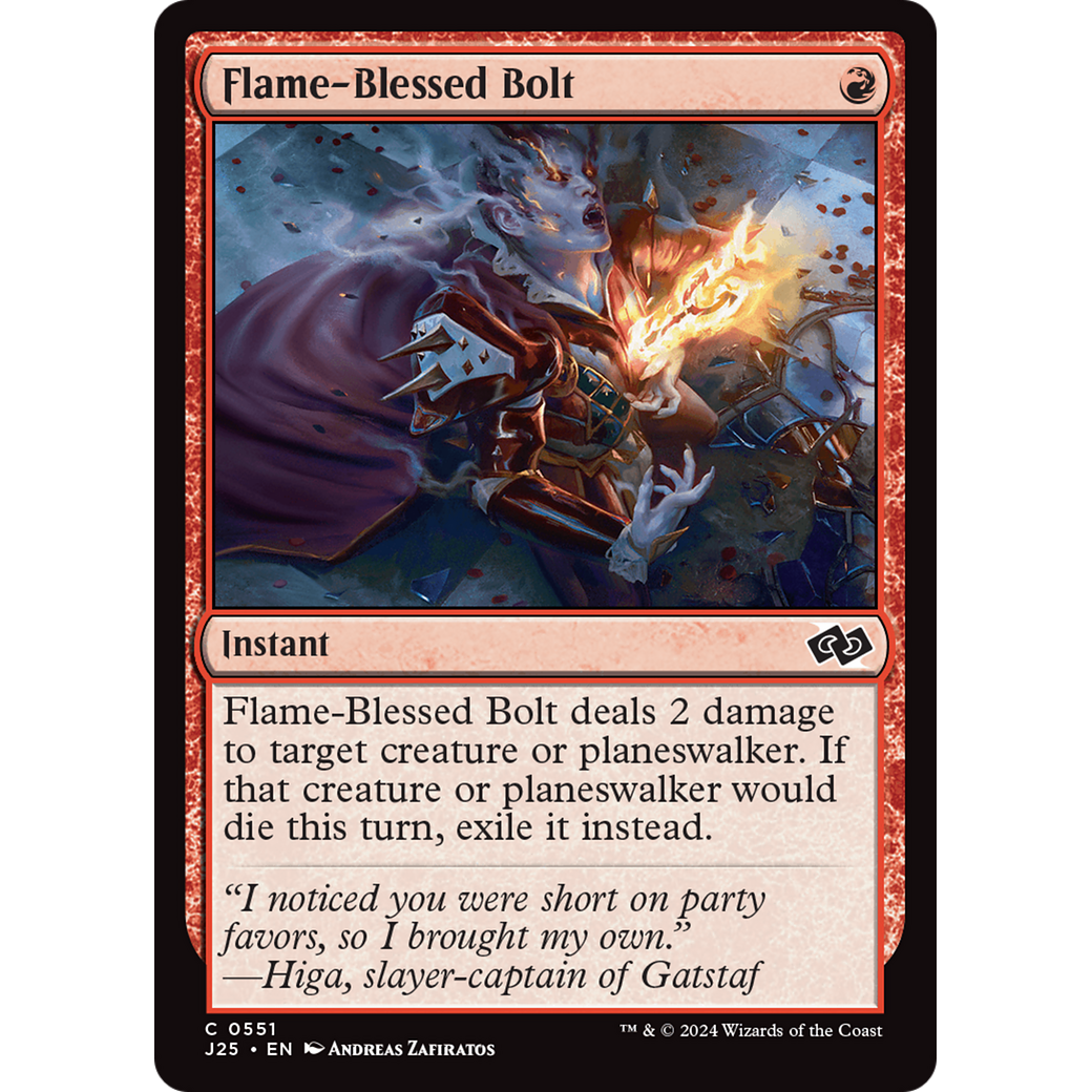 Flame-Blessed Bolt (J25-551) - Foundations Jumpstart