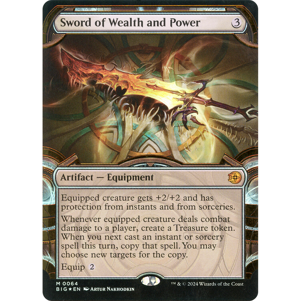 Sword of Wealth and Power (Showcase) (Raised Foil) (BIG-064) - The Big Score: (Showcase) Foil