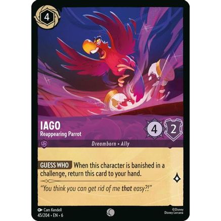 Iago - Reappearing Parrot (45/204) - Azurite Sea Cold Foil