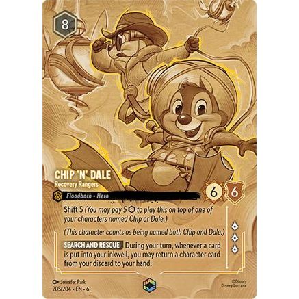 Chip 'n' Dale - Recovery Rangers (Enchanted) (205/204) - Azurite Sea Holofoil