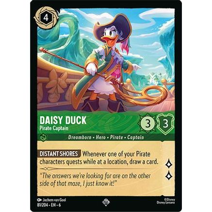 Daisy Duck - Pirate Captain (81/204) - Azurite Sea Cold Foil