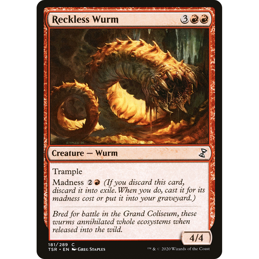 Reckless Wurm (TSR-181) - Time Spiral Remastered