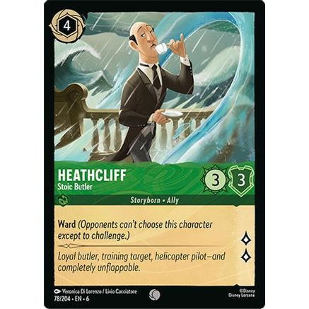 Heathcliff - Stoic Butler (78/204) - Azurite Sea Cold Foil