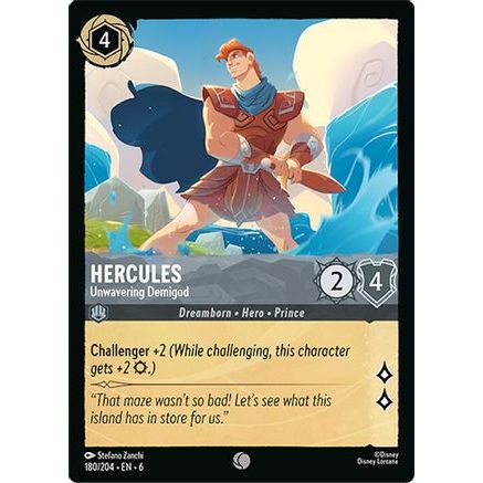 Hercules - Unwavering Demigod (180/204) - Azurite Sea Cold Foil