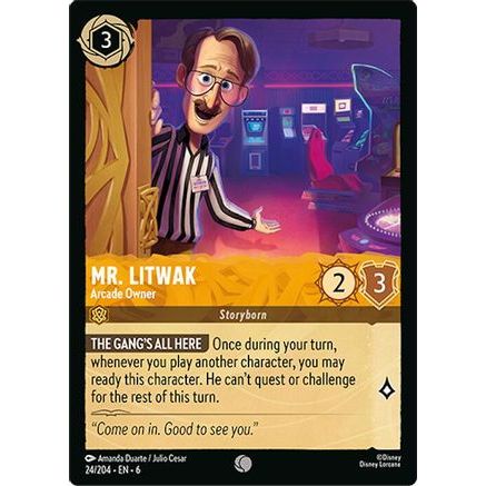 Mr. Litwak - Arcade Owner (24/204) - Azurite Sea Cold Foil
