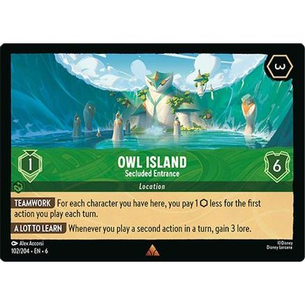 Owl Island - Secluded Entrance (102/204) - Azurite Sea Cold Foil