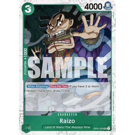 Raizo (Jolly Roger Foil) (OP01-052) - Premium Booster -The Best- Foil