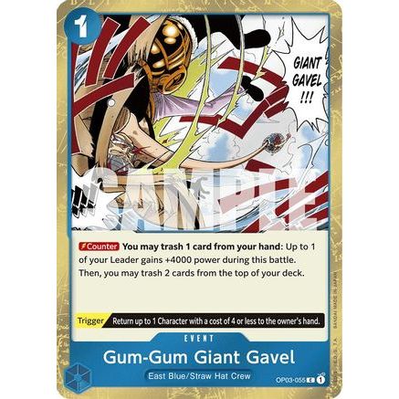 Gum-Gum Giant Gavel (Jolly Roger Foil) (OP03-055) - Premium Booster -The Best- Foil