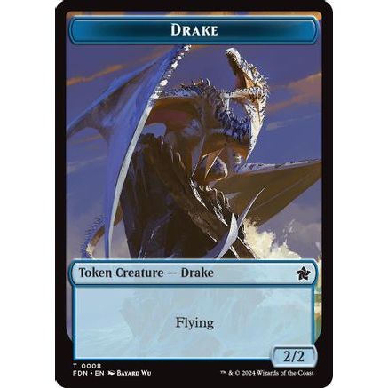 Drake // Goblin Doubled-Sided Token (FDN-8 // 18) - Foundations Foil