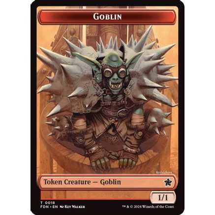 Goblin // Zombie Doubled-Sided Token (FDN-18 // 15) - Foundations Foil
