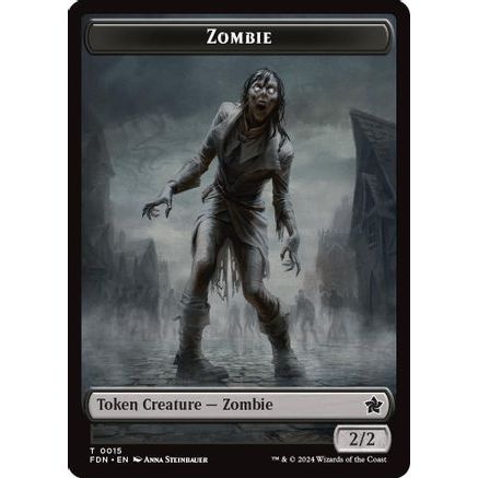 Zombie // Goblin Doubled-Sided Token (FDN-15 // 21) - Foundations Foil