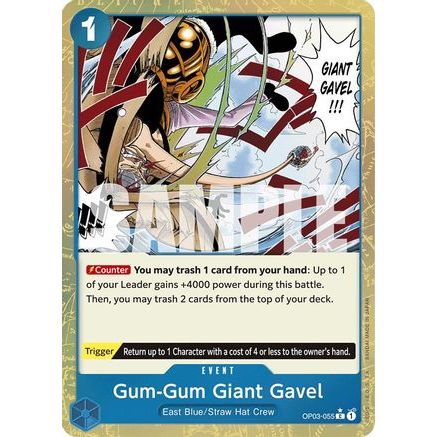 Gum-Gum Giant Gavel (Textured Foil) (OP03-055) - Premium Booster -The Best- Foil