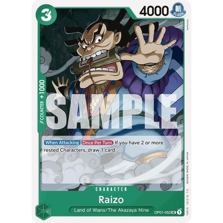 Raizo (Reprint) (OP01-052) - Premium Booster -The Best-