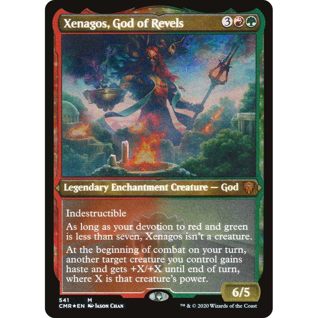Xenagos, God of Revels (Foil Etched) (CMR-541) - Commander Legends: (enchantment) Foil