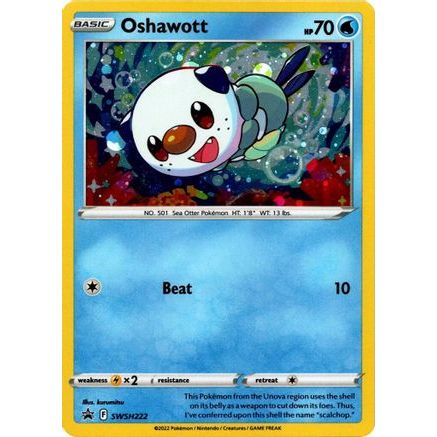Oshawott - SWSH222 (Cosmo Holo) SWSH222 - SWSH Sword & Shield Promo Cards Holofoil