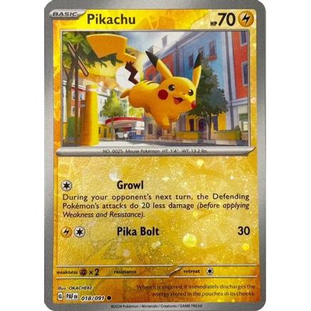 Pikachu - 018/091 (Reverse Cosmos Holo) 18 - Miscellaneous Cards & Products Reverse Holofoil